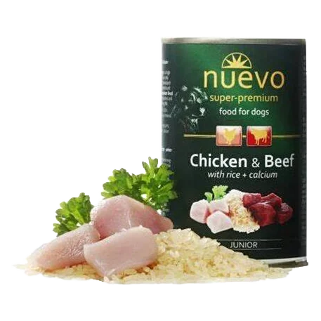 NUEVO dog Junior Chicken & Beef bal. 6 x 400 g konzerva