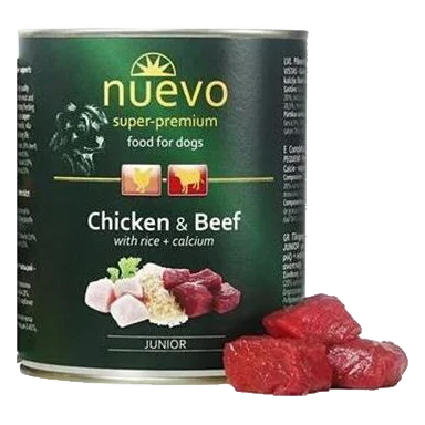 NUEVO dog Junior Chicken & Beef bal. 6 x 800 g konzerva