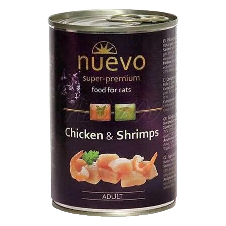 NUEVO cat Adult Chicken & Shrimps bal. 6 x 400 g konzerva