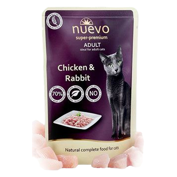 NUEVO cat kapsička Adult Králik/Kura 85g