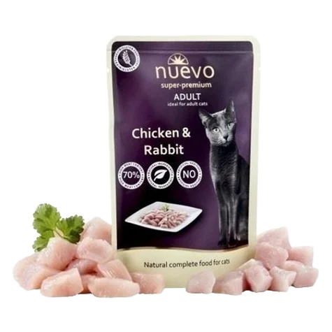 NUEVO cat Adult Chicken & Rabbit bal. 16 x 85 g kapsičky