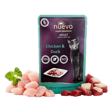 NUEVO cat Adult Chicken & Duck bal. 16 x 85 g kapsičky
