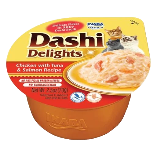Inaba Dashi Delights cat Kura s tuniakom a lososom 70 g vanička