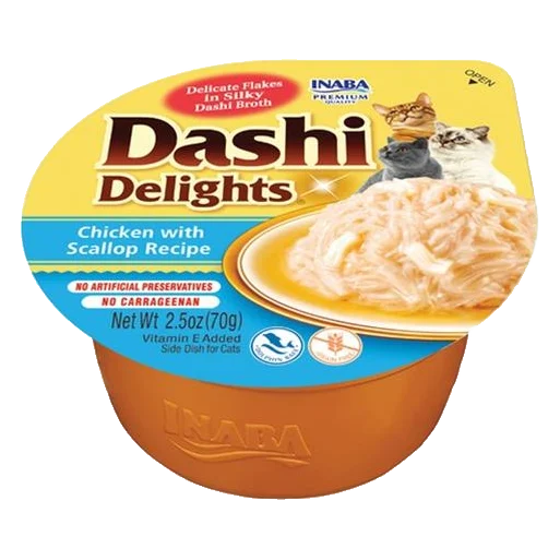 Inaba Dashi Delights cat Kura s hrebenatkou 70 g vanička