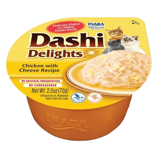 Inaba Dashi Delights cat Kura so syrom 70 g vanička
