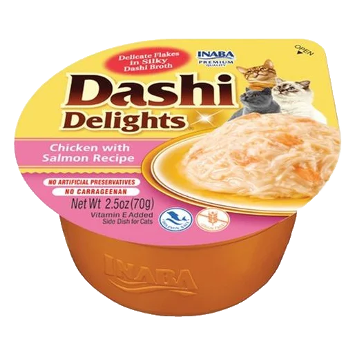 Inaba Dashi Delights cat Kura s lososom 70 g vanička