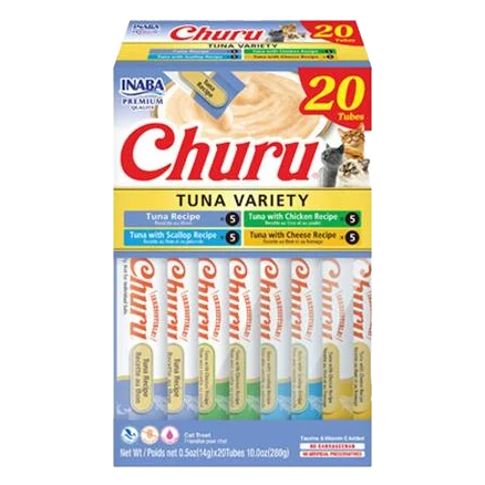 Pamlsok Inaba Churu cat Tuniak 4 príchute 20 túb 280 g