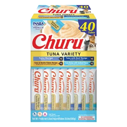 Pamlsok Inaba Churu cat Tuniak 4 príchute 40 túb 560 g