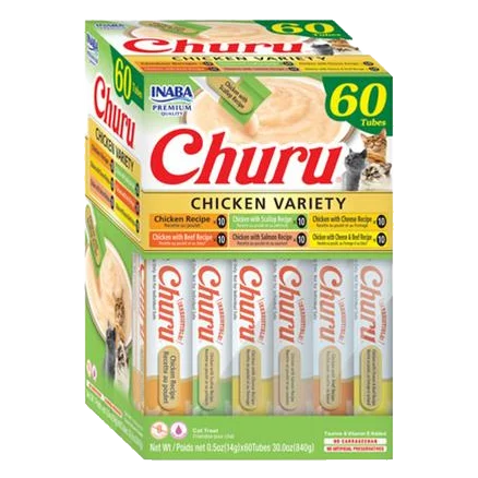 Pamlsok Inaba Churu cat Kura 6 príchutí 60 túb 840 g