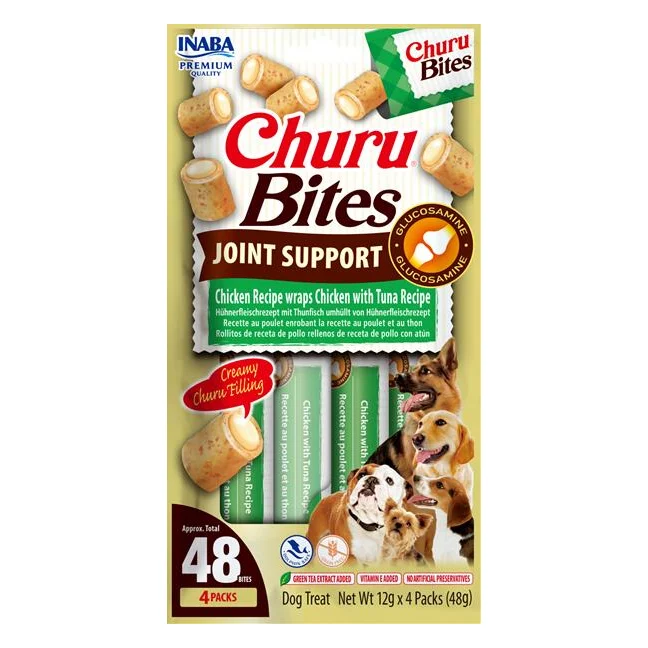 Pamlsok Inaba Churu Bites joint dog kura & tuniak 4 x 12 g