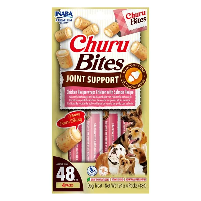 Pamlsok Inaba Churu Bites joint dog kura & losos 4 x 12 g