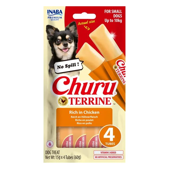 Pamlsok Inaba Churu Terrine dog kura 4 x 15 g