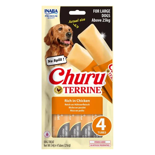 Pamlsok Inaba Churu Terrine dog kura 4 x 54 g