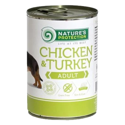 Natures P KONZERVA dog adult Chicken & Turkey 400 g