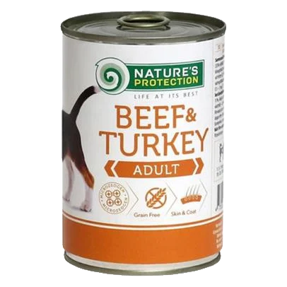 Natures P KONZERVA dog adult Beef & Turkey 400 g