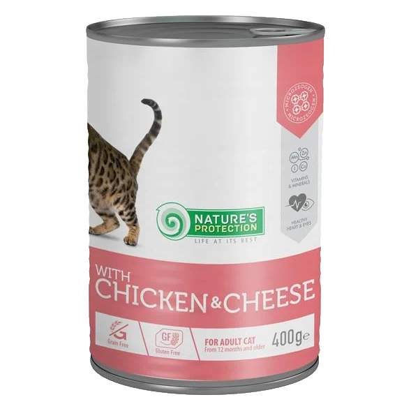 Natures P KONZERVA cat adult chicken & cheese 400 g