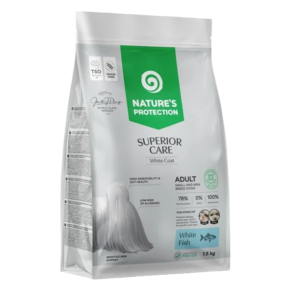 Natures P Superior care white dog GF adult white fish small&mini 1,5 kg