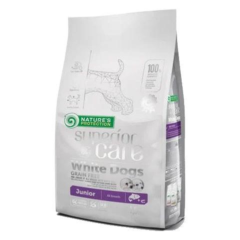 Natures P Superior care white dog GF junior salmon all breed 1,5 kg