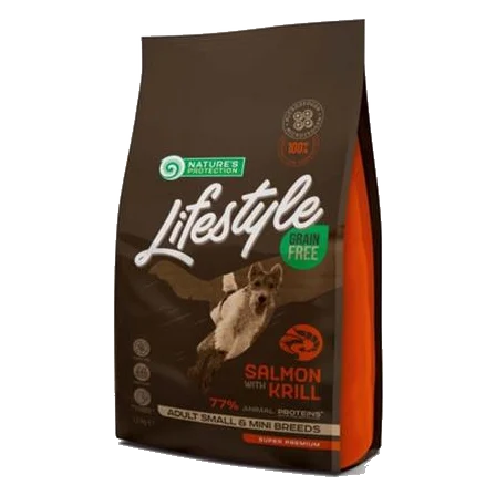 Natures P Lifestyle dog adult small & mini breed salmon & krill 1,5 kg