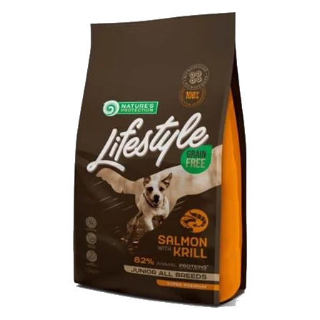 Natures P Lifestyle dog junior all breeds salmon & krill 1,5 kg