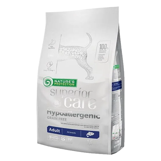 Natures P Superior care dog GF adult Hypoallergenic salmon all breed 1,5 kg