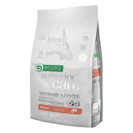 Natures P Superior care white dog GF adult  salmon small&mini 1,5 kg