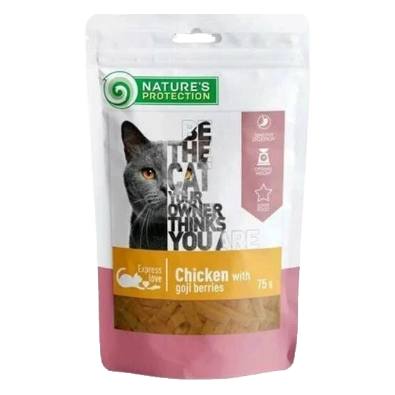Pamlsok Natures P Snack cat with chicken and goji berries dices 75 g