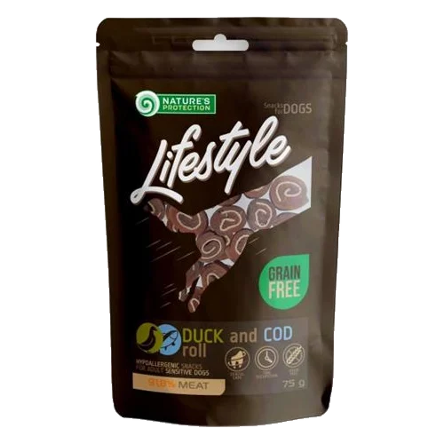 Pamlsok Natures P Lifestyle dog duck & cod rolls 75 g