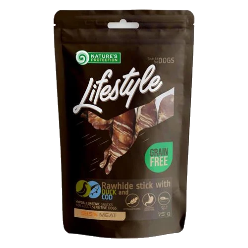 Pamlsok Natures P Lifestyle dog Rawhide duck & cod stick 75 g