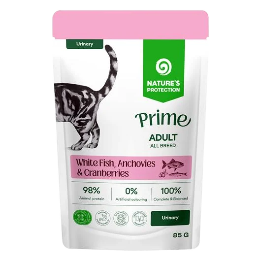 Natures P Prime KAPSIČKA cat urinary white fish&cranberries 85 g