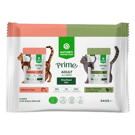 Natures P Prime KAPSIČKA cat adult sterilised wet set 4 x 85 g