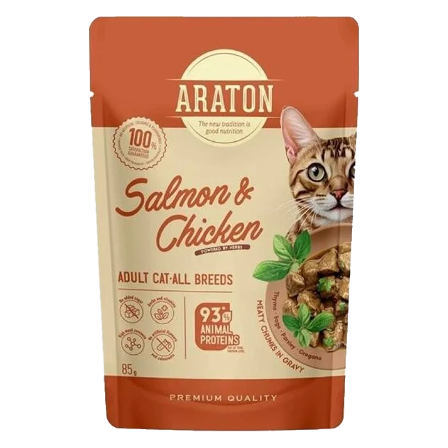 ARATON cat adult KAPSIČKA wet salmon&chicken 85 g