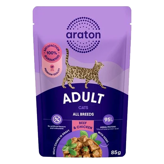 ARATON cat adult KAPSIČKA wet beef&chicken 85 g