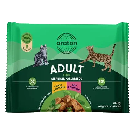 ARATON cat adult sterilised KAPSIČKA wet set 4 x 85 g