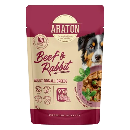 ARATON dog adult KAPSIČKA wet beef&rabbit 85 g