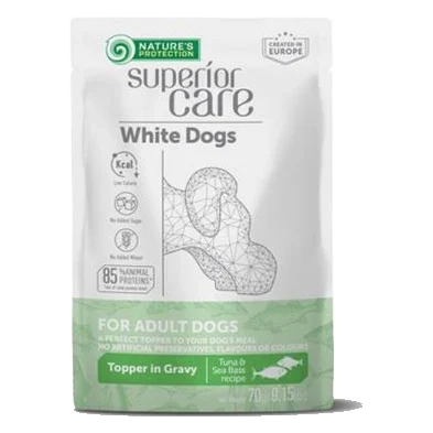 Natures P Superior care white dog adult all breeds tuna & sea bass kapsička 24 x 70 g