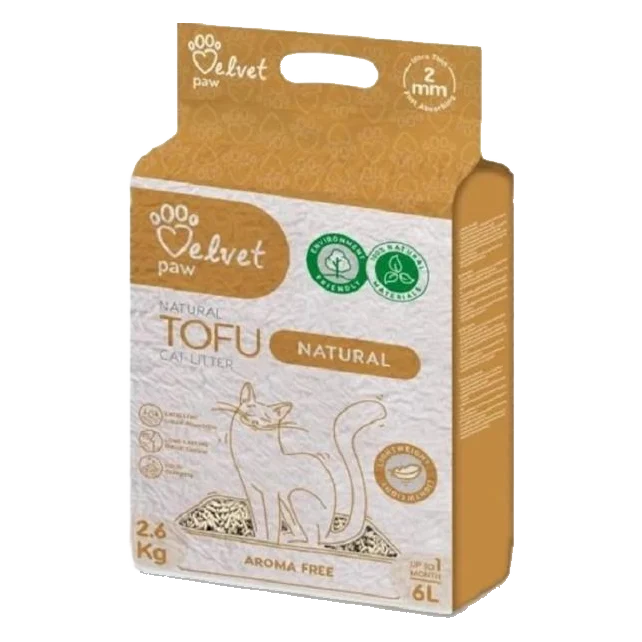 Podstielka pre mačky Velvet Paw Tofu natural 6 l