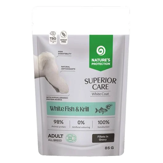 Natures P Superior care KAPSIČKA white dog adult GF white fish&krill 85 g