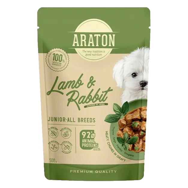 ARATON Junior Dog All Breeds KAPSiČKA with Lamb and Rabbit, of all breeds, 500 g