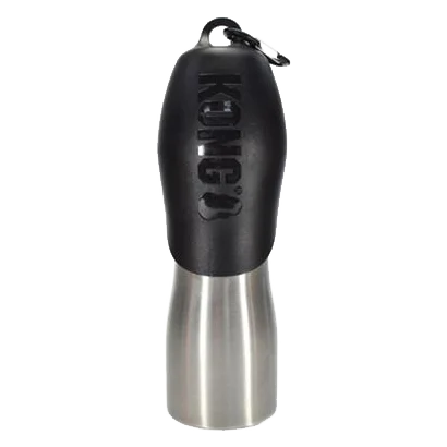 Fľaša na vodu nerezová pre psa, čierna KONG H2O (740ml/25oz) Stainless Steel Bottle Black