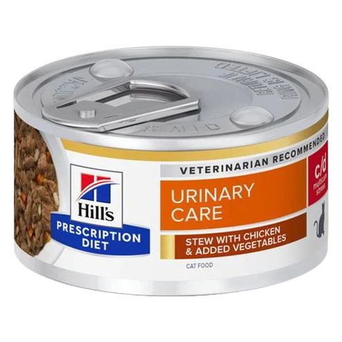 HILLS Diet Feline Stew c/d Urinary Stress with Chicken & Vegetables konzerva 82 g