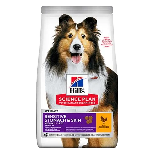 HILLS SP Ca Adult Sensitive Stomach & Skin Medium Chicken 2,5 kg