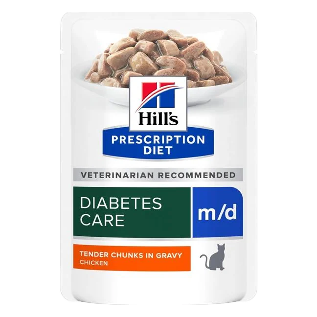 HILLS PD Fe Adult m/d DIABETES Chicken Kapsička 12 x 85 g