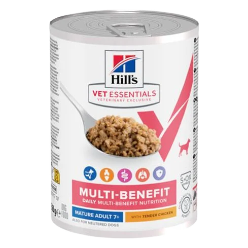 HILLS VE Canine Multi benefit Senior health Chicken konzerva 363 g