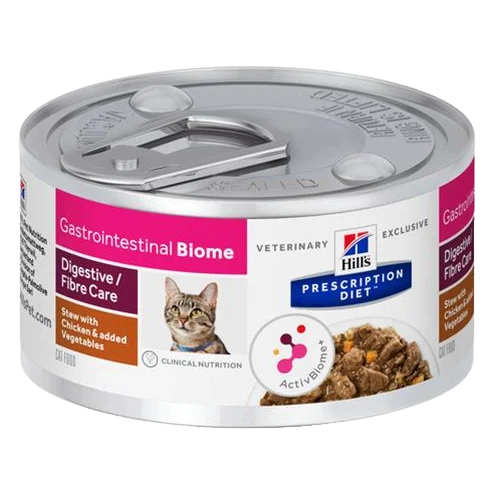 HILLS Diet Feline GI BIOME Stew kura, zelenina konzerva 82 g