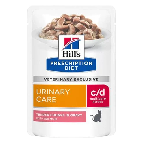 HILLS Diet Feline c/d Urinary Stress Salmon NEW KAPSIČKA 12x85 g