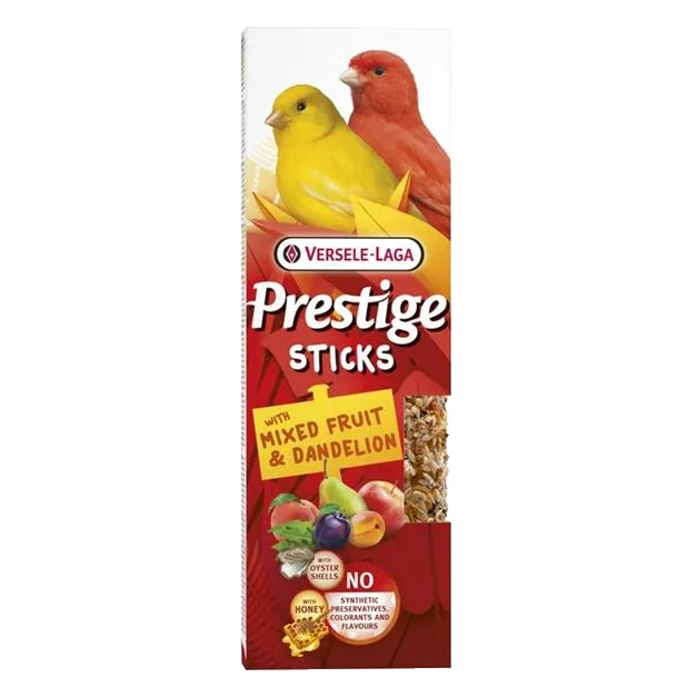 Pamlsok VL Prestige Stick Canaries with Mixed Fruit & Dandelion 2 ks - tyčinka pre kanáriky s ovocím a púpavou 60 g