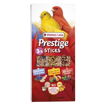 Pamlsok VL Prestige Sticks Canaries Triple Variety Pack- 3 tyčinky s rôznymi príchuťami 90 g