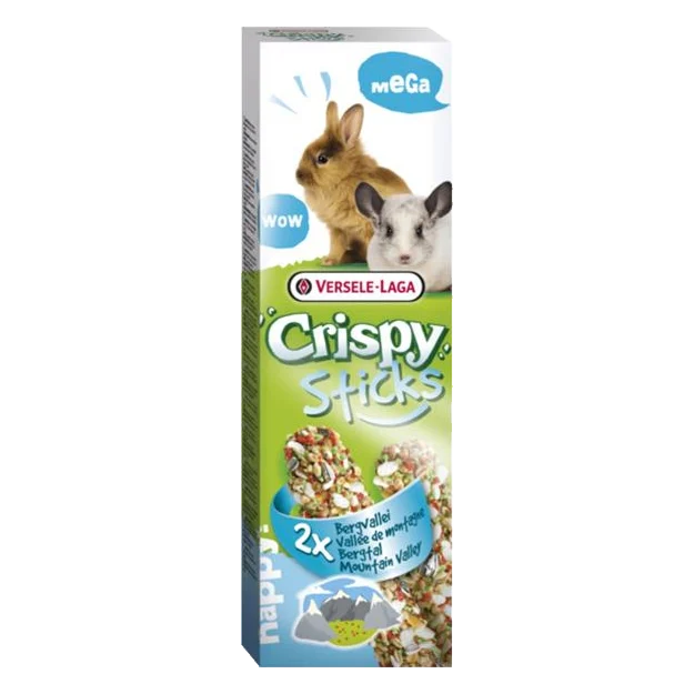 Pamlsok VL Crispy Mega Sticks Rabbits-Chinchillas "Mountain Valley"-horské údolie, králík/činčila 2 ks 140 g
