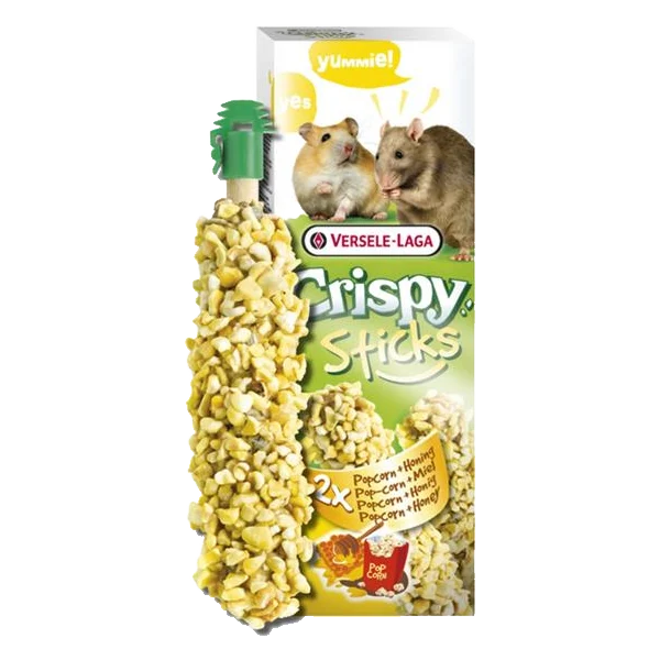 Pamlsok VL Crispy Sticks Hamsters-Rats Popcorn & Honey- kukurica a med, škrečok/potkan 2 ks 100 g
